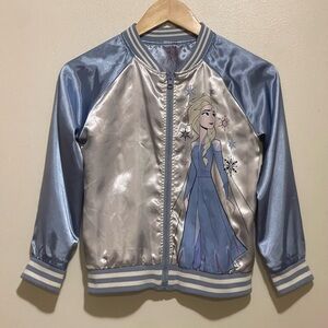 Frozen Elsa Satin Reversible Bomber Jacket